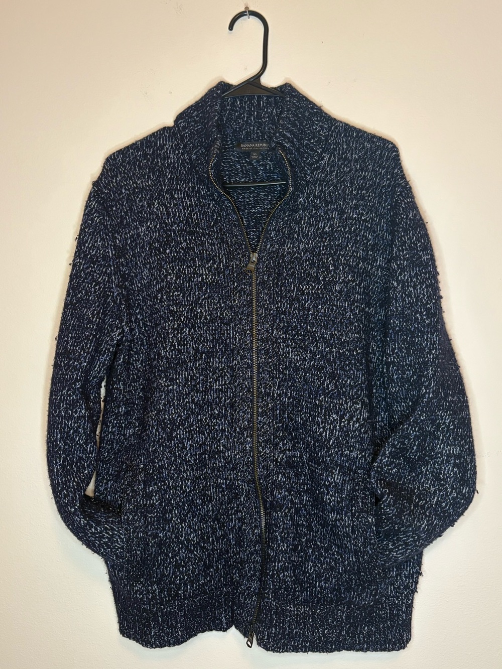 Banana Republic Men’s Italian Yarn Full Zip Up Jacket